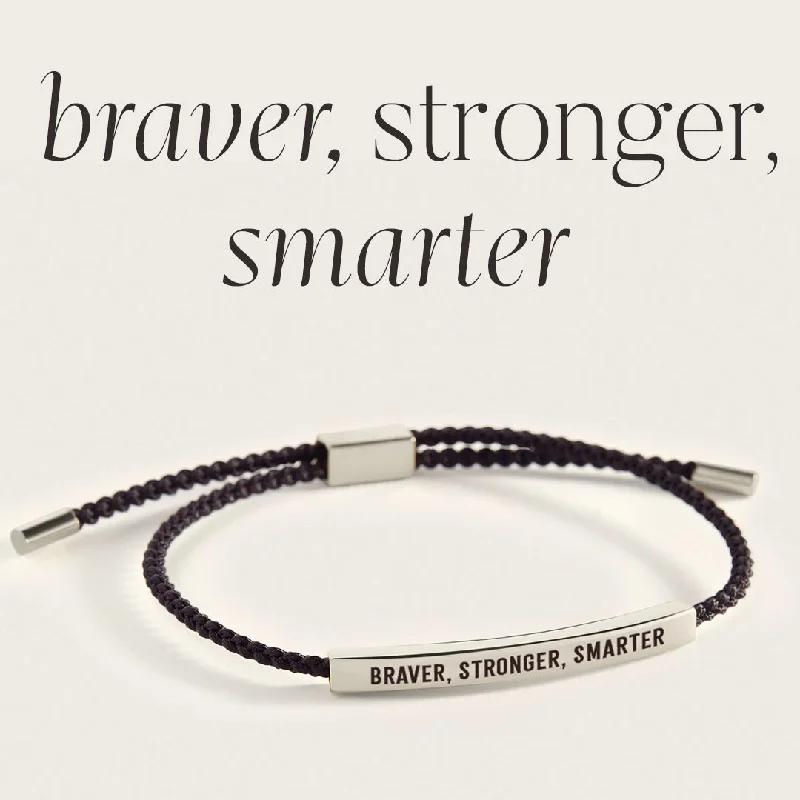 Flex cord bangles-Braver, Stronger, Smarter Inspire Bracelet