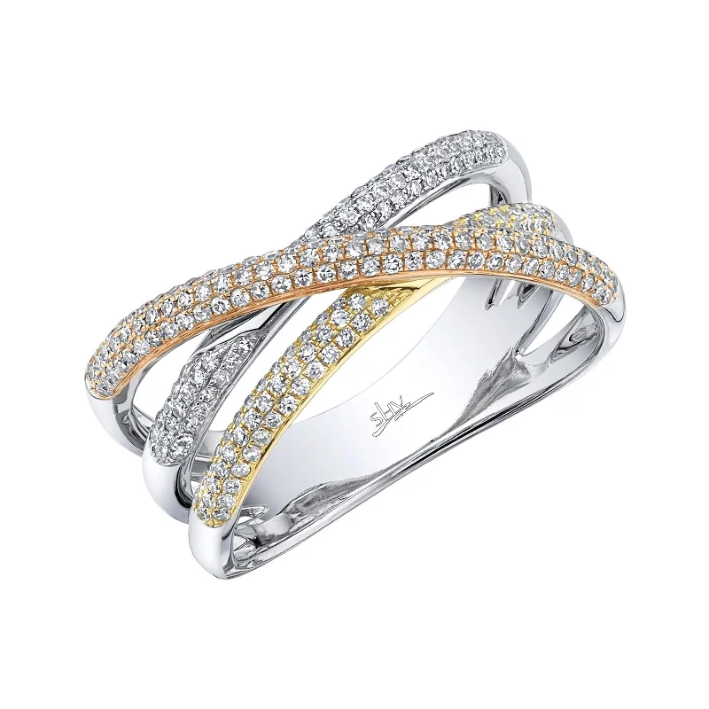 Open shank engagement rings-Diamond Bridge Ring