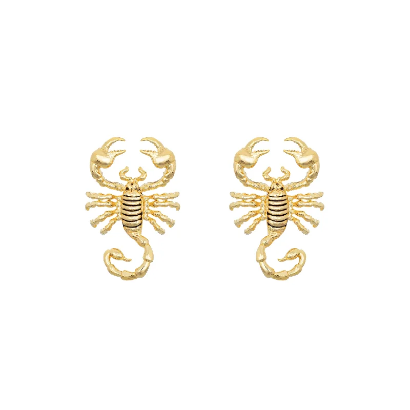 Morganite stud earrings-Scorpion Studs