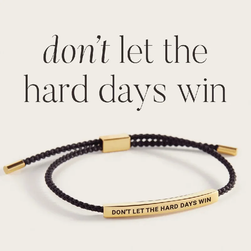 Tide pattern bangles-Don't Let The Hard Days Win Inspire Bracelet