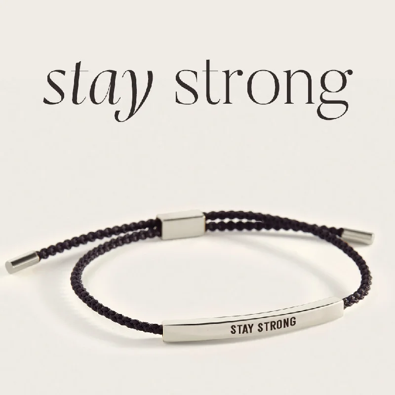 Flat knot bangles-Stay Strong Inspire Bracelet