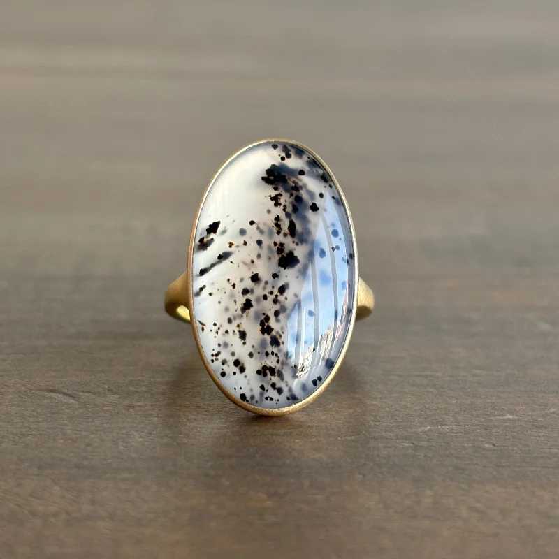 Montana Agate Oval Cast Ring