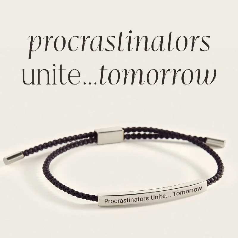 Pink gold bangles-Procrastinators Unite... Tomorrow Inspire Bracelet